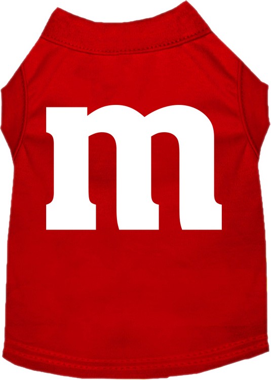 The M Costume Screen Print Dog Shirt Red Size XXXL